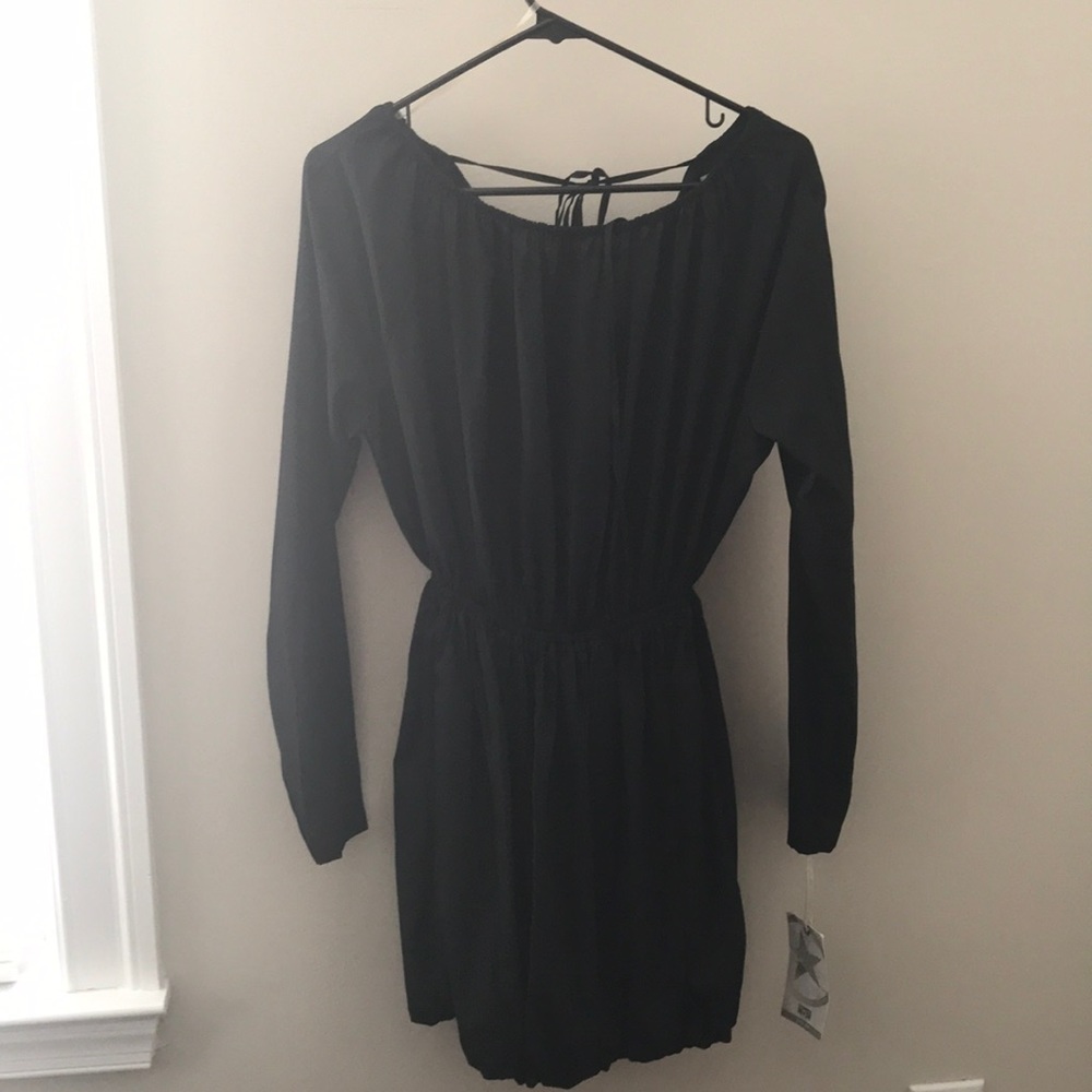 Black ruched dress